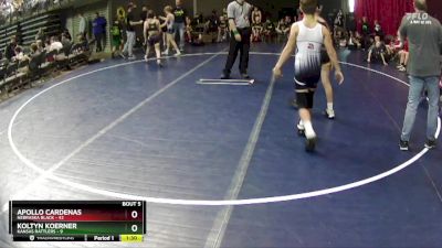 100 lbs Round 2 (6 Team) - Apollo Cardenas, Nebraska Black vs Koltyn Koerner, Kansas Rattlers