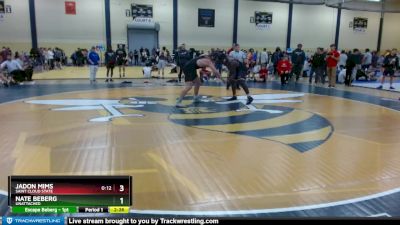 285 lbs Quarterfinal - Nate Beberg, UNATTACHED vs Jadon Mims, Saint Cloud State