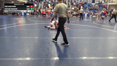 112 lbs Quarterfinal - Zoe Wolford, Morgantown-WV vs Daylee Watson, Conneaut