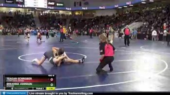 120 lbs Semifinal - Breanna Johnson, Spencer vs Teagan Schreiber, Clear Creek-Amana