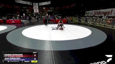 98 lbs Quarterfinal - Xander Fronhofer, Beat The Streets - Los Angeles vs Juan Rubalcado, Lion Of Judah Wrestling Academy