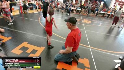 45-50 lbs Round 4 - Felicity Olds, Ten Sleep/Hyattville Scrappers vs Avianna Silva, Powell Wrestling Club