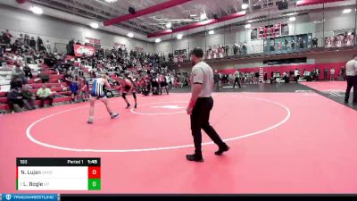 160 lbs Champ. Round 1 - Liam Bogle, Deer Park vs Nathan Lujan, Grandview HS