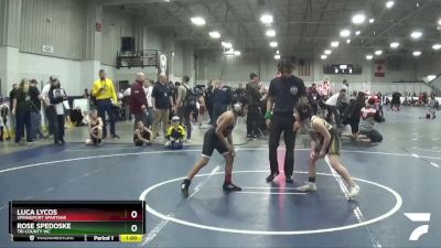 82 lbs Semifinal - Rose Spedoske, Tri County WC vs Luca Lycos, Springport Spartans