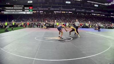 D1-150 lbs Champ. Round 1 - Franklin Hernandez, John Glenn HS (Westland) vs Demetrious Thomas, Rochester Adams
