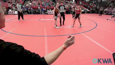 80-84 lbs Quarterfinal - Wyatt Pearson, Barnsdall Youth Wrestling vs Rylee Gilliland, Wolfpak Wrestling