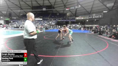 74 lbs Semis - Sergio Morales, Toppenish USA Wrestling Club vs Sterling Ford, Washington