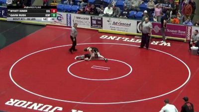 96 lbs Consi Of 16 #2 - Wyatt Kiner, Boiling Springs vs Gavin Rush, Hempfield