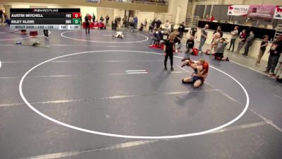 14U - 126 lbs Cons. Round 5 - Austin Mitchell, Farmington Wrestling Club vs Riley Klebe, Hastings Wrestling Club