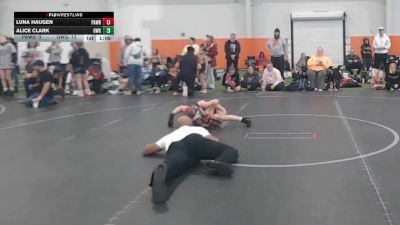 64 lbs Round 4 (6 Team) - Luna Haugen, PA West Black vs Alice Clark, Girls With Grit