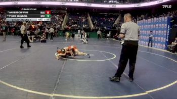 2A 106 lbs Champ. Round 1 - Tyler Mundell, North Pitt High School vs Anderson Wise, West Lincoln High School