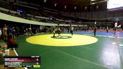 National 6-8 145 Semifinal - Gage Carter, Great Bridge Wrestling Club vs Nicolas Barrett, Grizzly Wrestling Club