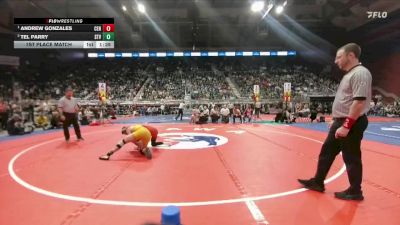 4A-138 lbs 1st Place Match - Andrew Gonzales, Central vs Tel Parry, Star Valley