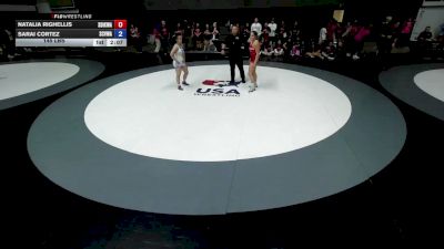 145 lbs Natalia Righellis, SDIKWA - San Diego-Imperial Kids Wrestling Association vs Sarai Cortez, SCVWA - Santa Clara Valley Wrestling Association