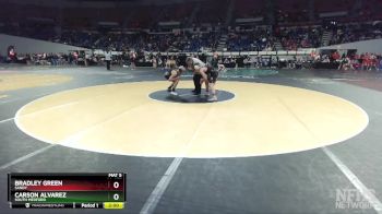 6A-157 lbs Champ. Round 1 - Carson Alvarez, South Medford vs Bradley Green, Sandy