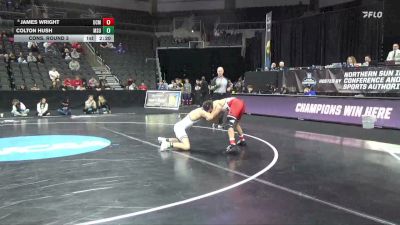 141 lbs Cons. Round 3 - James Wright, Central Mo. vs Colton Hush, Minnesota St.