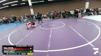 111-114 lbs Round 1 - Brady Hasty, Bar None Wrestling vs Will Myers, Empire Elite Wrestling