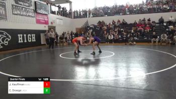 160 lbs Quarterfinal - Josh Kauffman, Susquenita vs Caden Droege, Lancaster Catholic