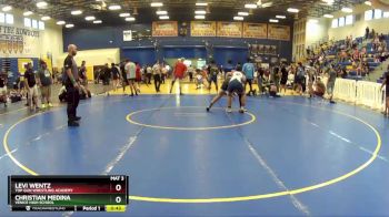 150 lbs Cons. Round 4 - Levi Wentz, Top Gun Wrestling Academy vs Christian Medina, Venice High School