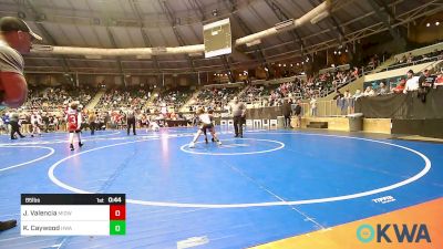 85 lbs Round Of 16 - Julietta Valencia, Midwest City Bombers Youth Wrestling Club vs Kamden Caywood, HURRICANE WRESTLING ACADEMY