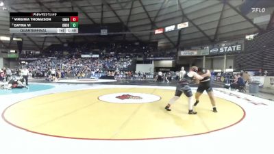 Girls 4A 190 lbs Quarterfinal - Virginia Thomason, Union (Girls) vs Dayna Vi, Kentwood (Girls)