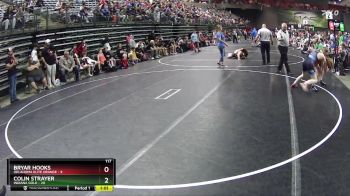 117 lbs Round 2 (6 Team) - Colin Strayer, Indiana Gold vs Bryar Hooks, Oklahoma Elite Orange