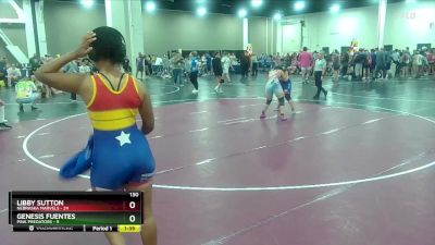 130 lbs Round 6 (8 Team) - Libby Sutton, Nebraska Marvels vs Genesis Fuentes, Pink Predators