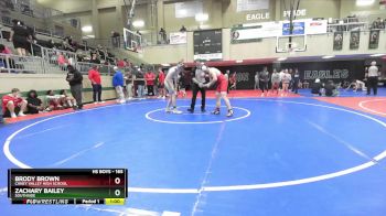 165 lbs Cons. Round 3 - Zachary Bailey, SOUTHSIDE vs Brody Brown, Caney Valley High School