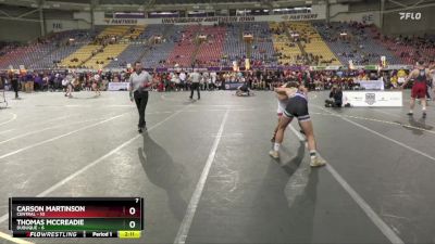 165 lbs Semis & 1st Wrestleback (8 Team) - Carson Martinson, Central vs Thomas McCreadie, Dubuque