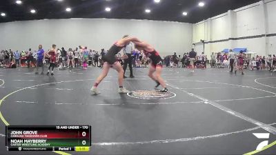 170 lbs Semifinal - Noah Mayberry, Carter Wrestling Academy vs John Grove, Carolina Takedown Club