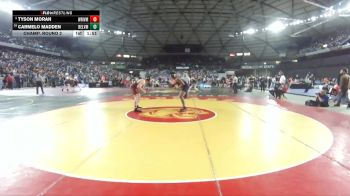Boys 3A 190 lbs Champ. Round 2 - Carmelo Madden, Bellevue vs Tyson Moran, White River