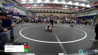 52 lbs Semifinal - Wyatt Adkisson, Team Nomad vs Collin Wolfe, Shelton Wrestling Academy