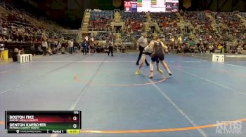 170 lbs Cons. Round 1 - Denton Kaercher, Pembina County North vs Boston Fike, Harvey-Wells County