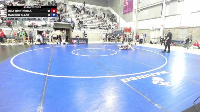 U17 Women - 57 lbs Cons. Round 5 - Lilly Quintanilla, WY vs Madison Black, CA