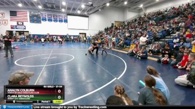 31-34 lbs Round 2 - Clara Reynolds, Windy City Wrestlers vs AnaLyn Colburn, Touch Of Gold Wrestling Club