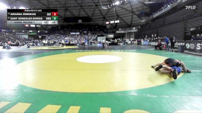 Girls 3A 135 lbs Cons. Round 1 - Arianna Zendejas, Central Kitsap (Girls) vs Zuny Gonzalez-Zuniga, Kent Meridian (Girls)