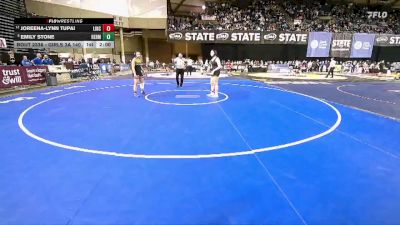 Girls 3A 140 lbs Champ. Round 2 - Joreena-Lynn Tupai, Lincoln (Tacoma) (Girls) vs Emily Stone, Hermiston (Girls)