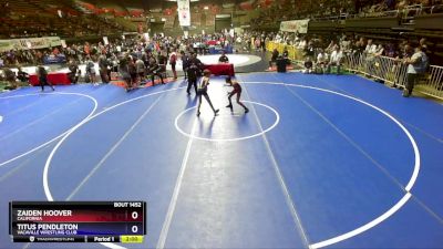 87 lbs Cons. Round 1 - Zaiden Hoover, California vs Titus Pendleton, Vacaville Wrestling Club