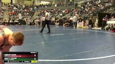 Round 2 - Brett Crume, Lincoln Squires vs Abram Hahn, Norfolk Jr Wrestling Club