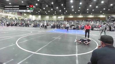 54 lbs Round Of 32 - Leonardo Aquino, Spanish Springs WC vs Christian Poston, The Rock Of Redmond