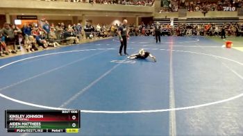 40 lbs Champ. Round 1 - Kinsley Johnson, OTC (Ottertail) vs Aiden Matthees, Z-M (Zumbrota/Mazeppa)