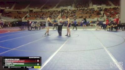 D3-138 lbs Quarterfinal - Joseph Hernandez, Mica Mountain vs Grayson Ryan, American Leadership Academy Ironwood HS