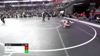 103.6 lbs Quarterfinal - Lily Briggs, Bobcat Wrestling Club vs Brijette Stevens, Pioneer Grappling Academy