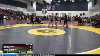 132 lbs Champ. Round 2 - Joaquin Arroyo, Calvary Chapel (sa) vs Julian Leon, Northview