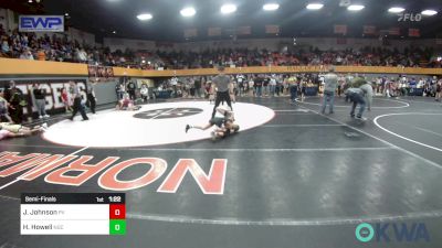 70 lbs Semifinal - Jake Johnson, Pauls Valley Panther Pinners vs Hunter Howell, Norman Grappling Club