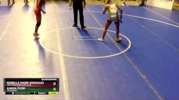 122 lbs Quarterfinal - Karma Pugh, California vs Isabella Marie Gonzales, Wolf Den Wrestling Club