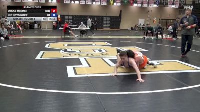 113 lbs Champ. Round 1 - Lucas Reeder, Big Game Wrestling Club vs Ike Heysinger, Immortal Athletics WC
