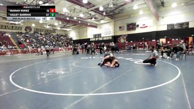 235 lbs 3rd Place Match - Hailey Barrios, Citrus Valley vs Mariah Nunez, Palm Desert