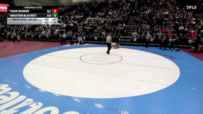 3A 126 lbs Quarterfinal - Braxten Blackett, Juab vs Kage Bunker, Delta