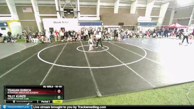 53-55 lbs Round 3 - Teagan Ehrich, Gladiator Wrestling Academy vs Tilly Kunze, Salem Elite Mat Club